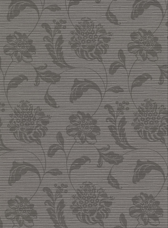 York Holiday Charcoal Jacobean Wallpaper