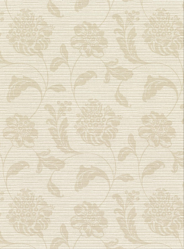 York Holiday Beige Jacobean Wallpaper