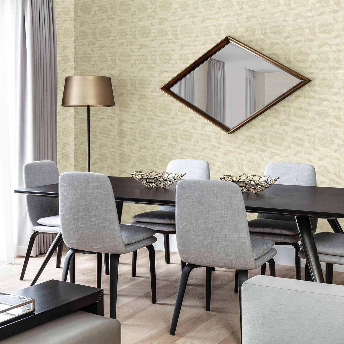 York Holiday Beige Jacobean Wallpaper – DecoratorsBest