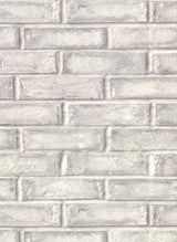 York Appleton Grey Faux Weathered Brick Wallpaper