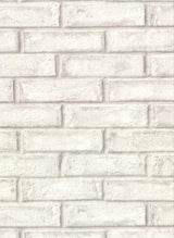 York Appleton Off-White Faux Weathered Brick Wallpaper