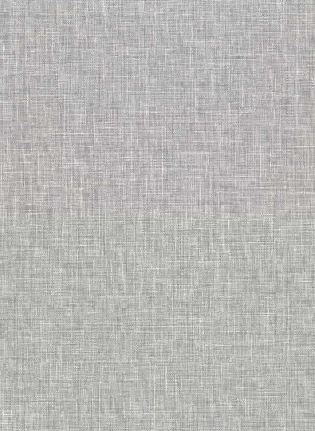 York Upton Grey Faux Linen Wallpaper