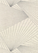 York Berkeley Eggshell Geometric Faux Linen Wallpaper