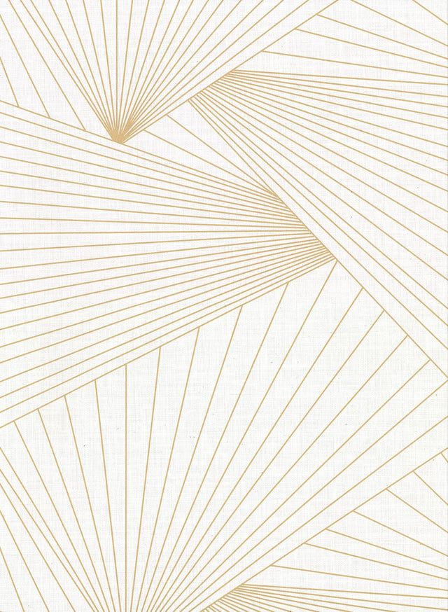 York Berkeley Off-White Geometric Faux Linen Wallpaper