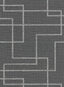 York Clarendon Charcoal Geometric Faux Grasscloth Wallpaper