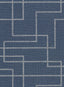 York Clarendon Indigo Geometric Faux Grasscloth Wallpaper