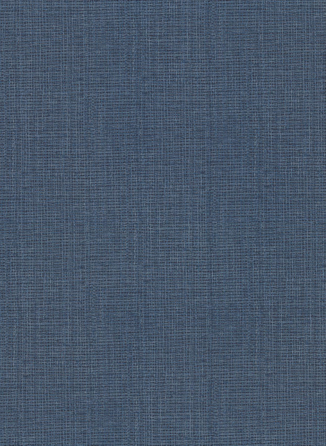 York Claremont Indigo Faux Grasscloth Wallpaper