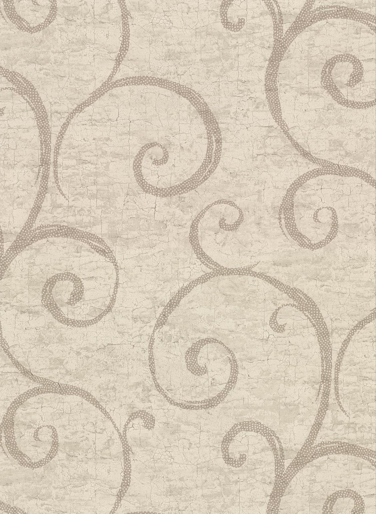 York Newbury Taupe Geometric Faux Plaster Wallpaper