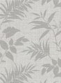 York Chandler Light Grey Botanical Faux Grasscloth Wallpaper