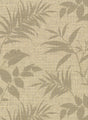 York Chandler Khaki Botanical Faux Grasscloth Wallpaper