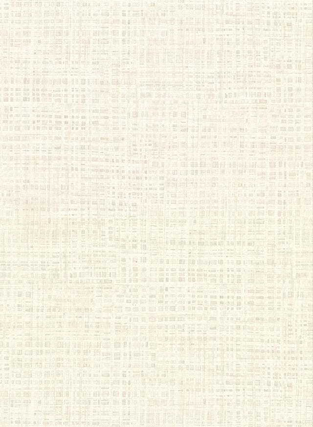 York Montgomery Off-White Distressed Faux Linen Wallpaper
