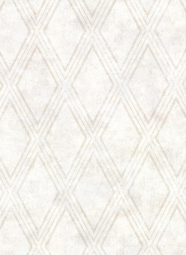 York Dartmouth Cream Faux Plaster Geometric Wallpaper
