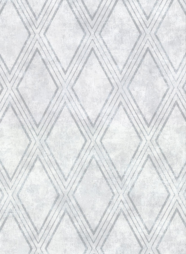 York Dartmouth Sky Blue Faux Plaster Geometric Wallpaper