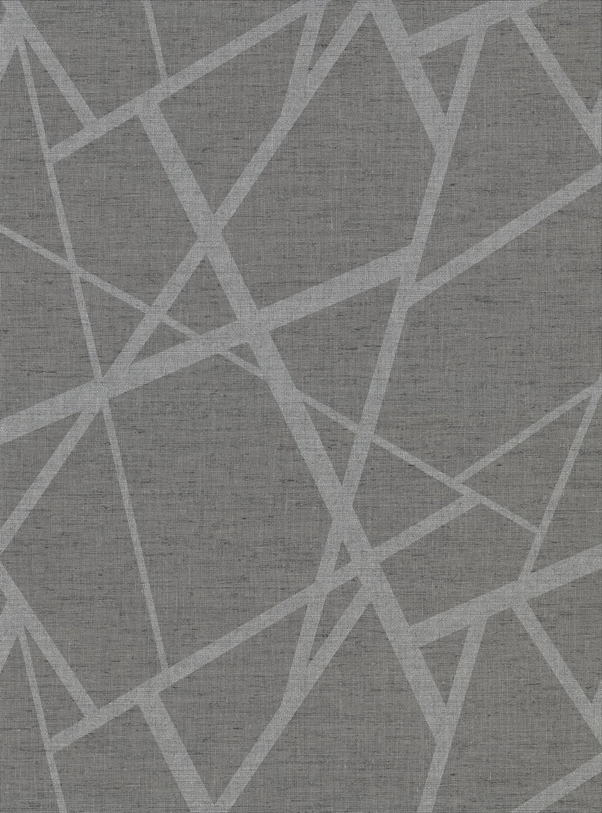 York Avatar Pewter Abstract Geometric Wallpaper