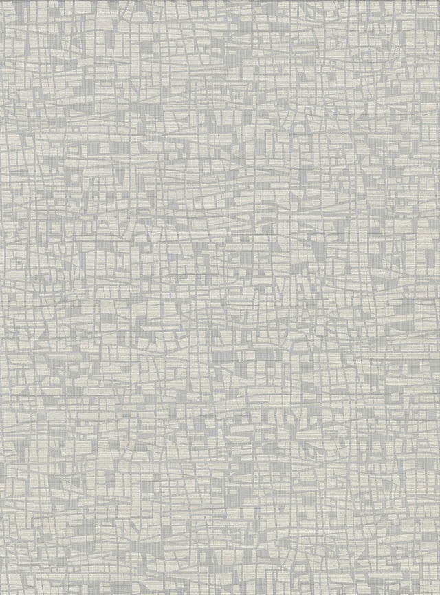 York Tiffany Silver Abstract Geometric Wallpaper