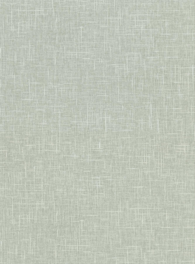 York Linville Mint Faux Linen Wallpaper