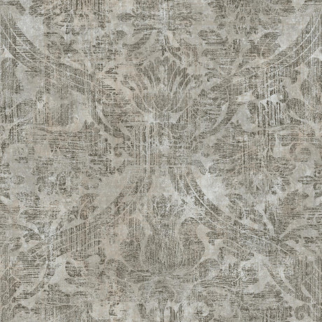 York Abigail Grey Damask Wallpaper