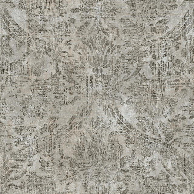 York Abigail Grey Damask Wallpaper