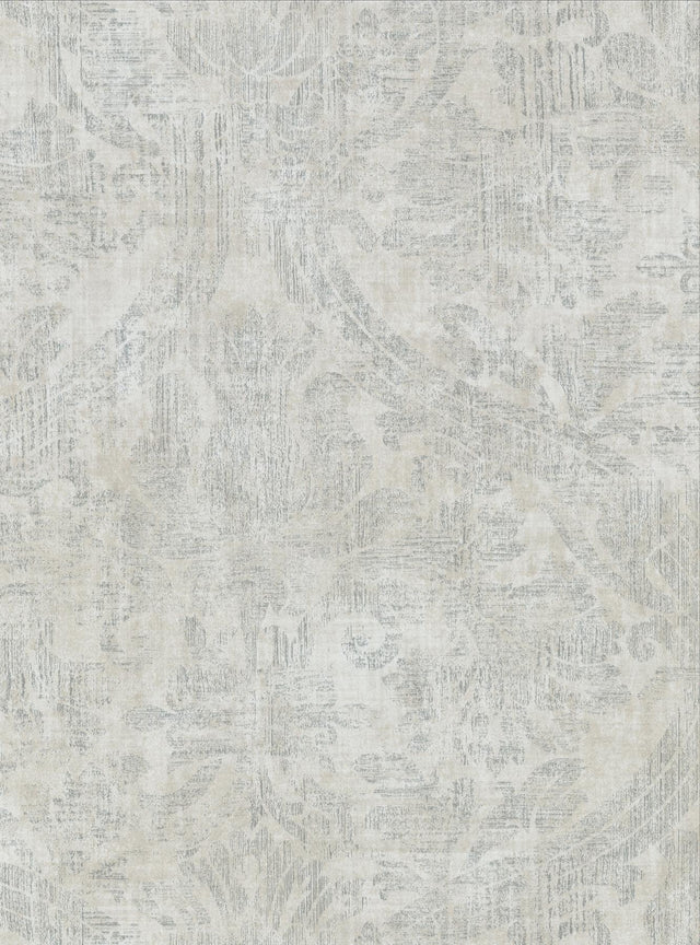 York Abigail Light Grey Damask Wallpaper