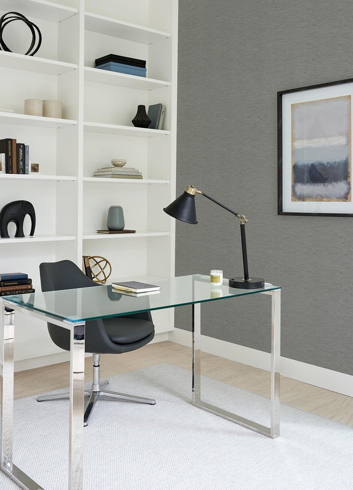York Wembly Light Grey Distressed Texture Wallpaper