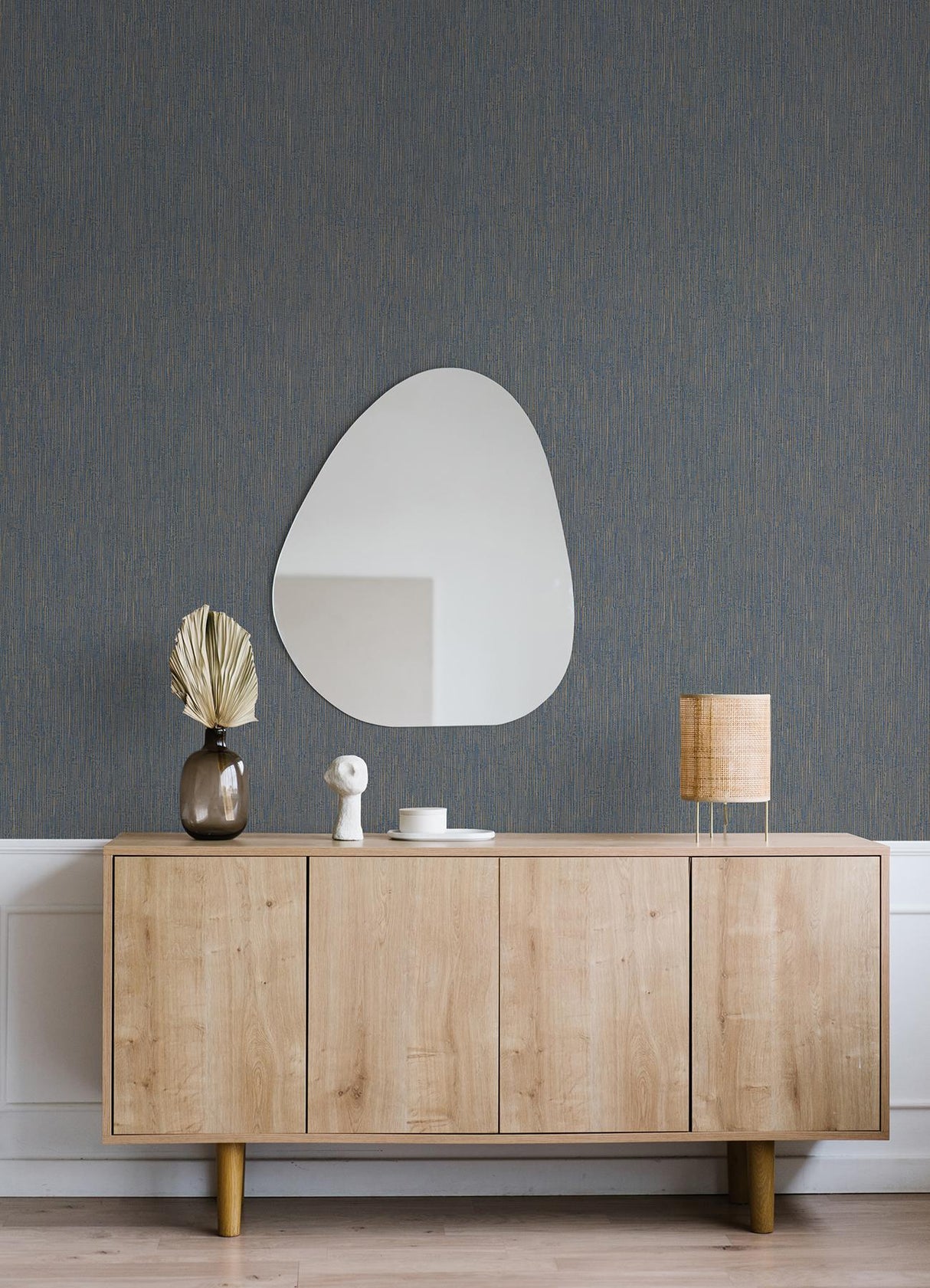 York Grand Canal Indigo Distressed Texture Wallpaper