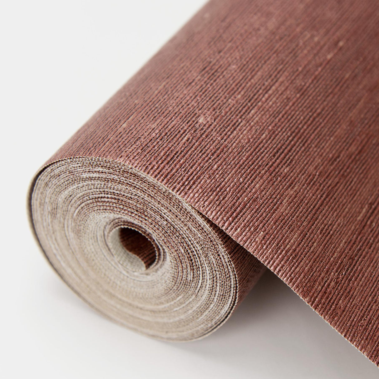 York Aspero Red Faux Grasscloth Wallpaper