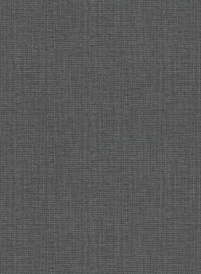 York Claremont Black Faux Grasscloth Wallpaper