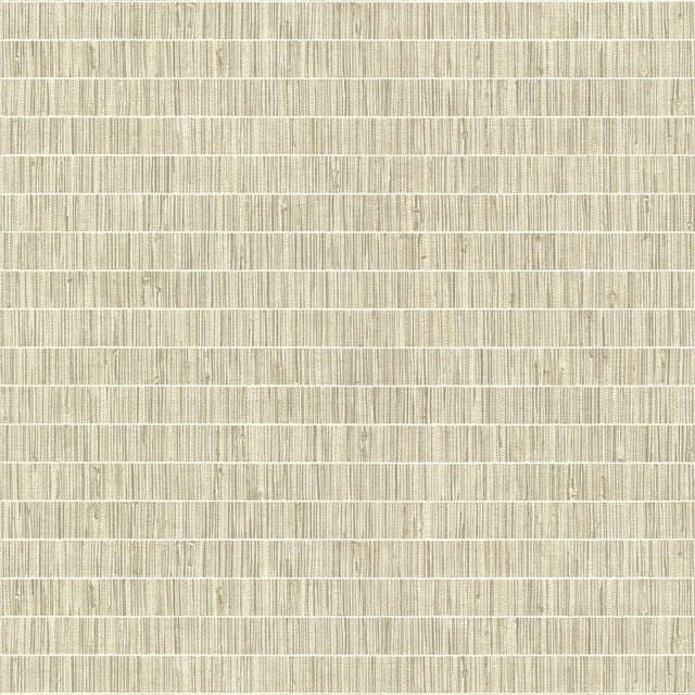 York Luz Taupe Faux Grasscloth Wallpaper