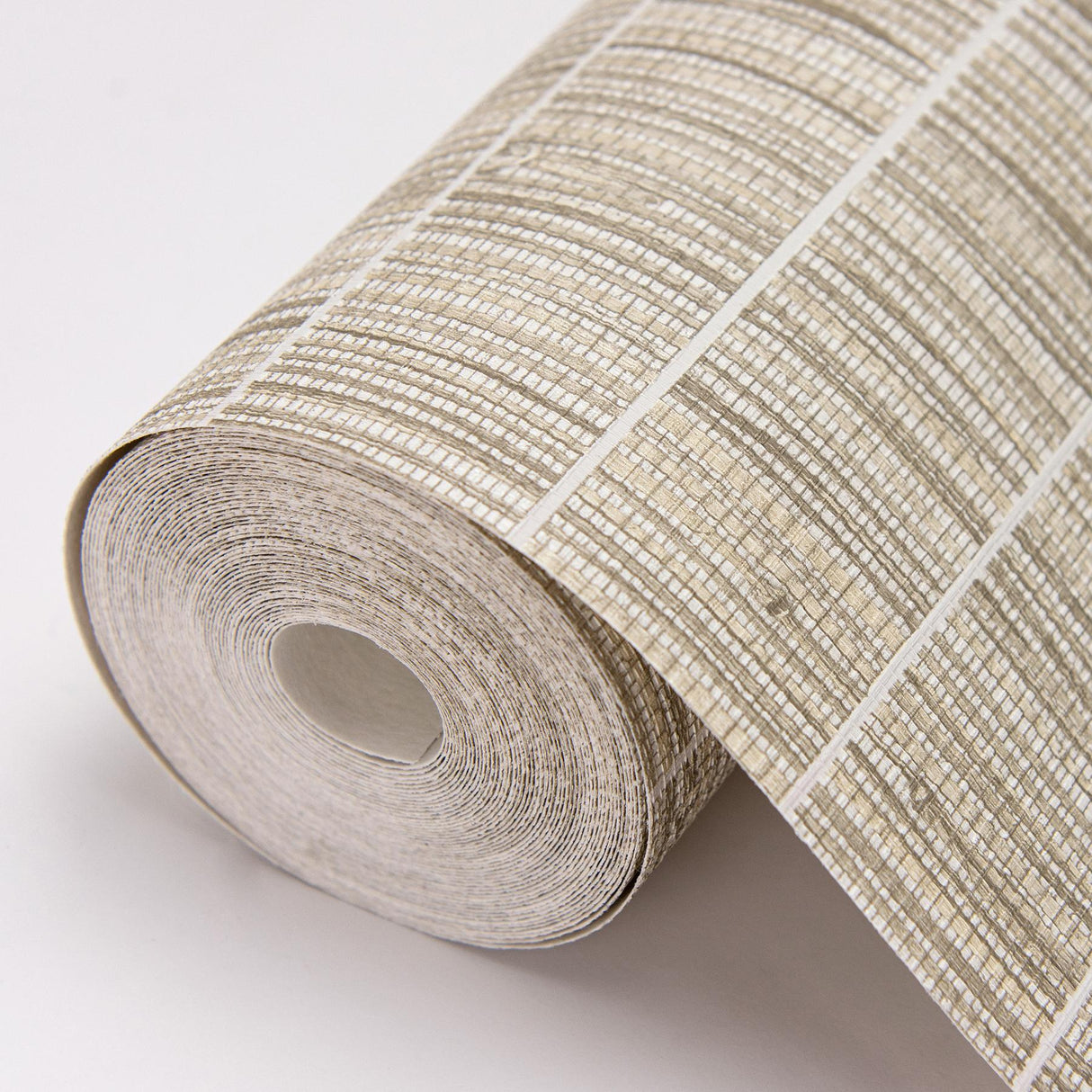 York Luz Taupe Faux Grasscloth Wallpaper