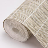 York Luz Taupe Faux Grasscloth Wallpaper