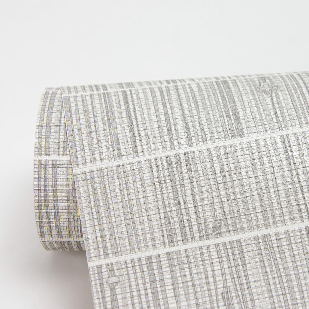 York Luz Grey Faux Grasscloth Wallpaper
