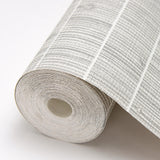 York Luz Grey Faux Grasscloth Wallpaper
