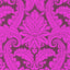 York Purple Foil Damask Wallpaper
