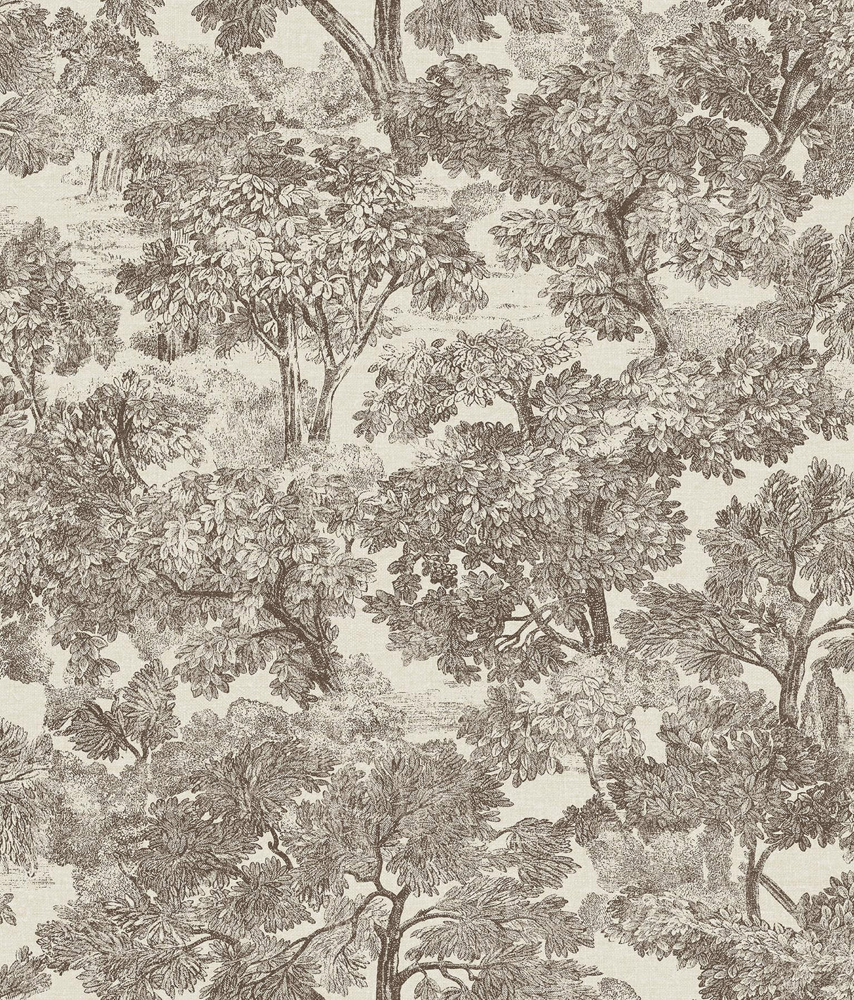 York Blyth Brown Toile Wallpaper