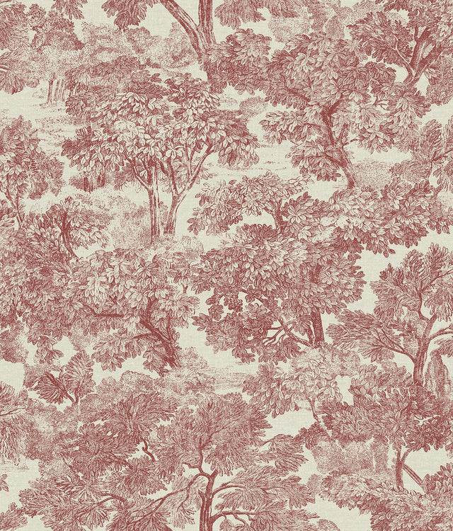 York Blyth Red Toile Wallpaper