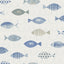 York Key West Blue Fish Wallpaper