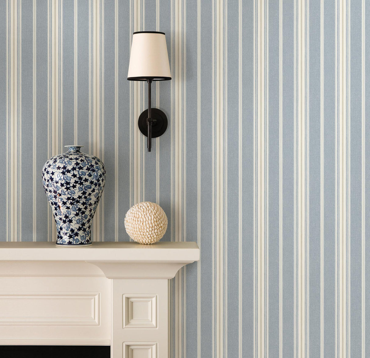 York Cooper Denim Cabin Stripe Wallpaper