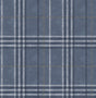 York Rockefeller Navy Plaid Wallpaper