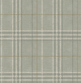 York Rockefeller Sage Plaid Wallpaper