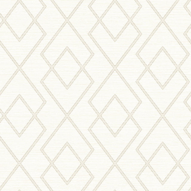 York Blaze White Trellis Wallpaper