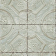 York Susanna Teal Vintage Tin Tile Wallpaper