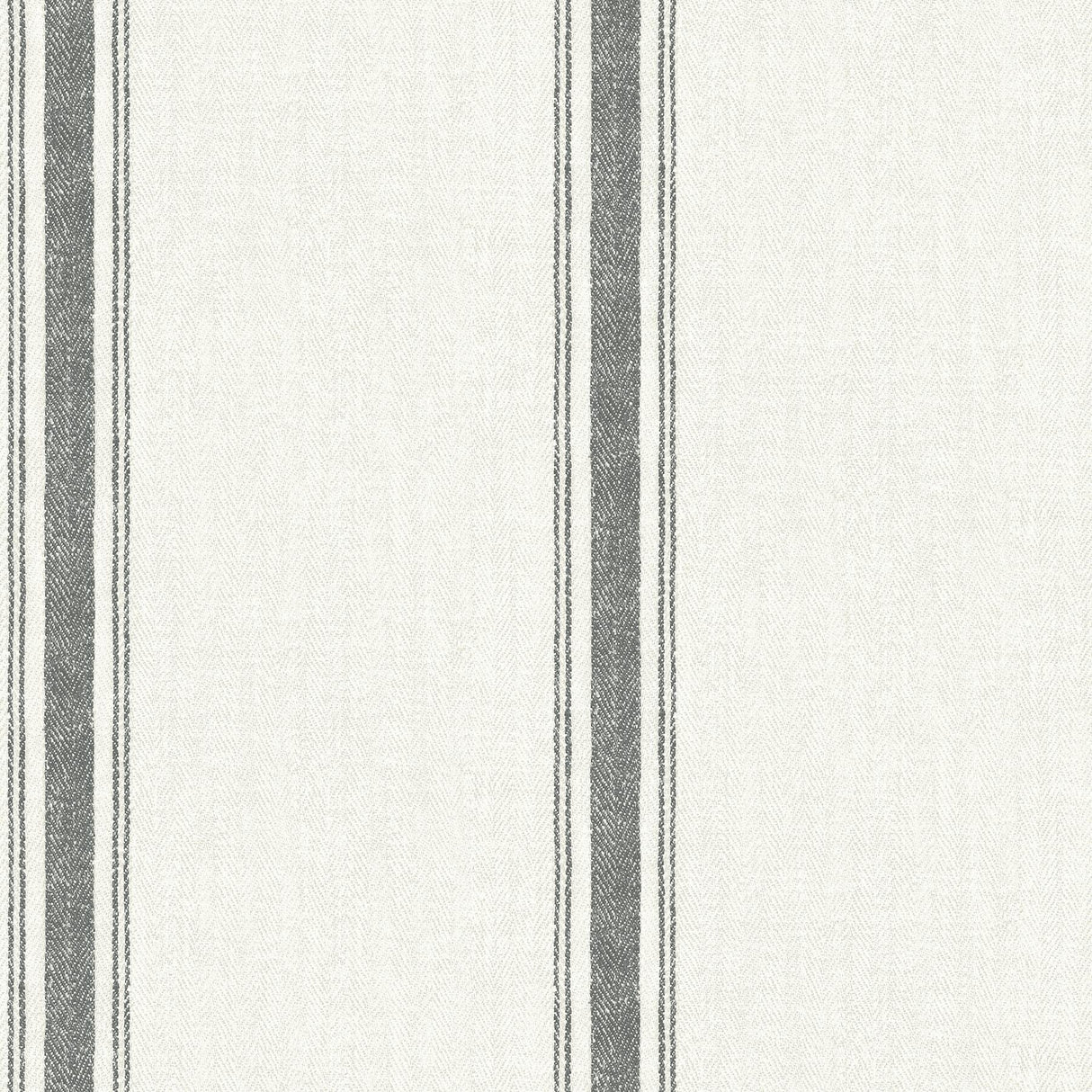 York Linette Black Fabric Stripe Wallpaper