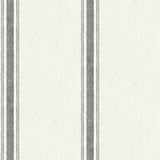 York Linette Black Fabric Stripe Wallpaper