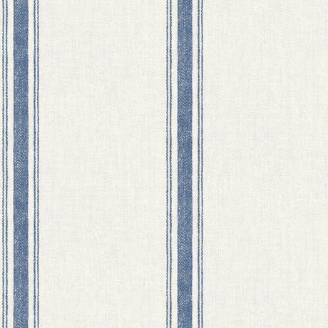 York Linette Blue Fabric Stripe Wallpaper