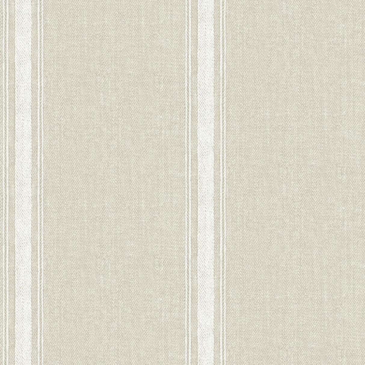 York Linette Light Grey Fabric Stripe Wallpaper