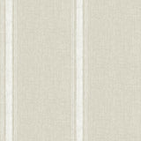 York Linette Light Grey Fabric Stripe Wallpaper