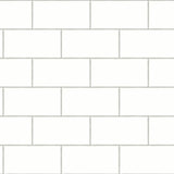 York Freedom Off-White Subway Tile Wallpaper