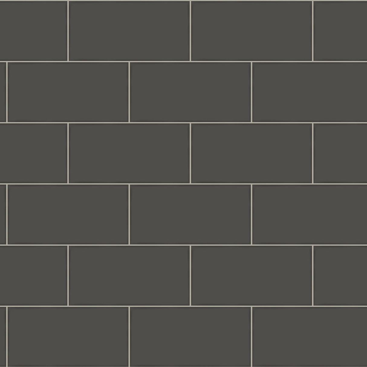 York Freedom Black Subway Tile Wallpaper