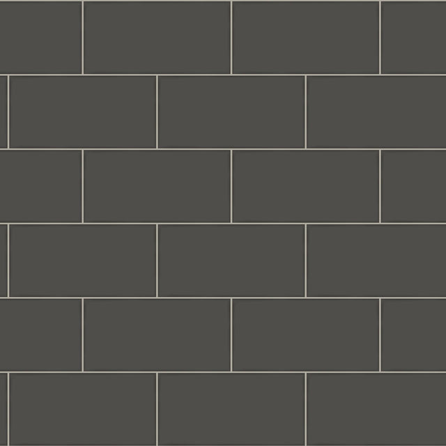 York Freedom Black Subway Tile Wallpaper