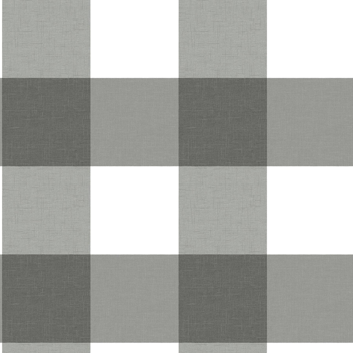 York Amos Black Gingham Wallpaper